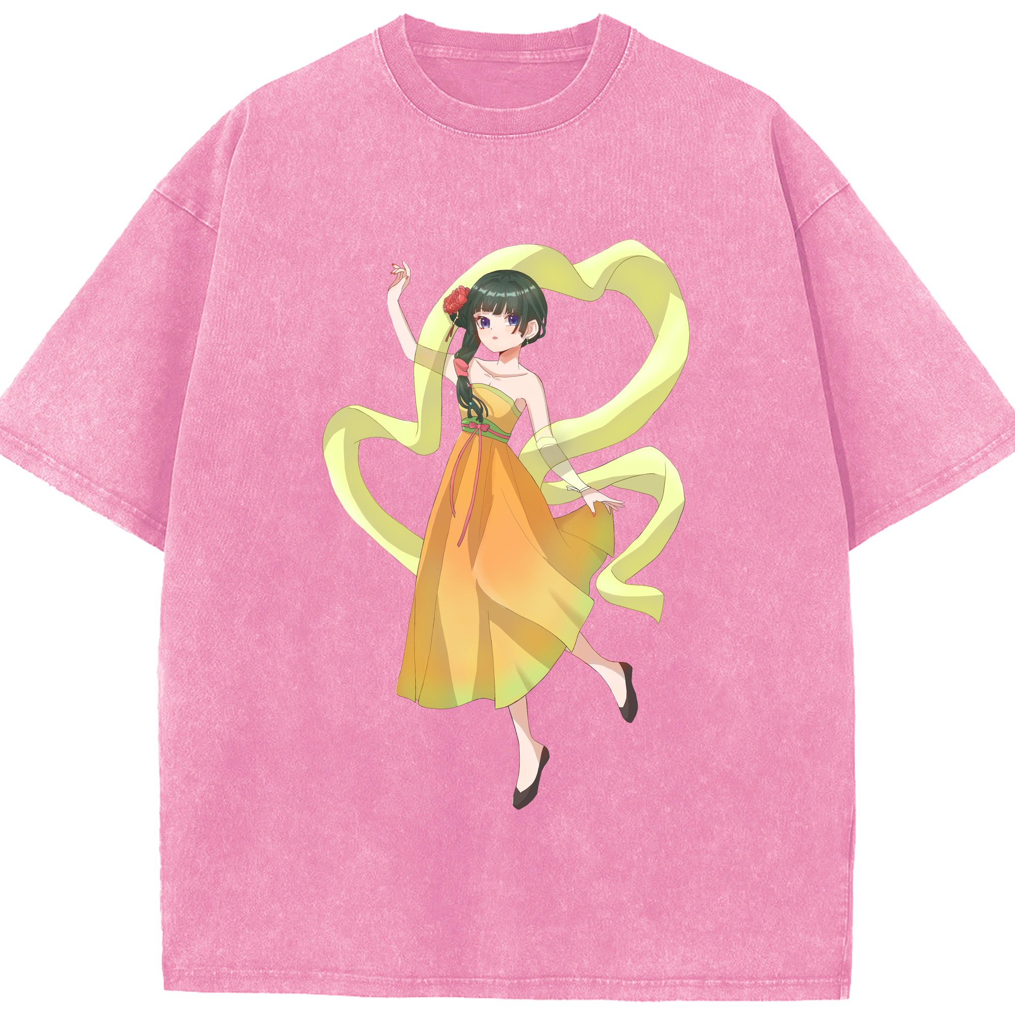 （画像用） 薬屋のひとりごと The Apothecary Diaries 綿100% ヴィンテージ風 半袖Tシャツ（フロントプリント）
